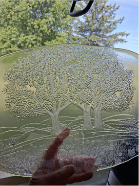 Vintage Studio Nova Germany Crystal Sun Valley 17 in Oblong Canape Tray